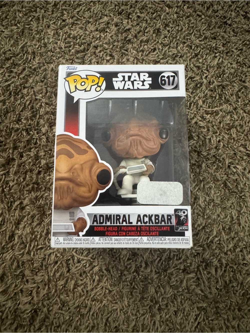 Funko Pop! Admiral Ackbar Star Wars Figure - Brown & White
